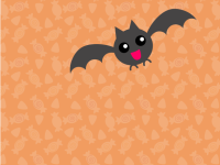 Halloween Bat With Copy Space