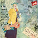 Vintage Woman Traveling