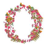 Pink Floral Pinecone Wreath Png