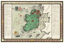Ireland Map Vintage Art