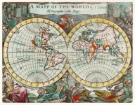 Map World Map Globe Vintage
