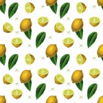 Lemon Fruit Vintage Background