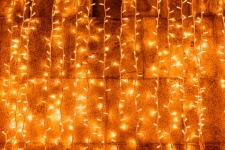 Orange Christmas Lights Background