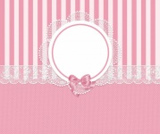 Pink Stripes And Lace Background