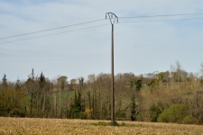 Concrete Pole In A Field