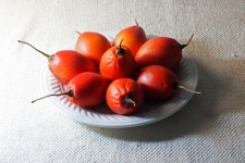 Red Tree Tomato Fruit On Plate
