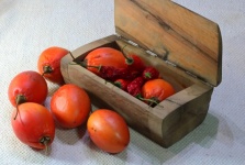 Ripe Tree Tomato Fruit & Red Chilis