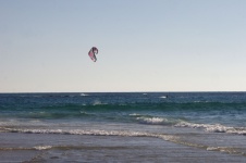 Sea In Windy Weather With Surf Kite