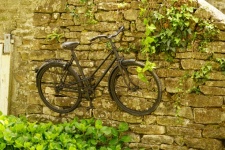 Bicycle Hanging On A Wall