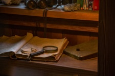 Vintage Desk And Hand Magnifier