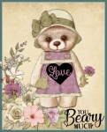 Vintage Teddy Bear Love Poster