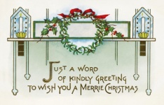 Vintage Christmas Card Wreath
