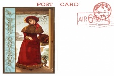 Vintage Woman Postcard
