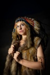 Woman, Indians, War Bonnet