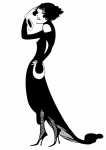 Woman Vintage Silhouette Clipart
