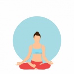 Yoga Woman Clipart Illustration