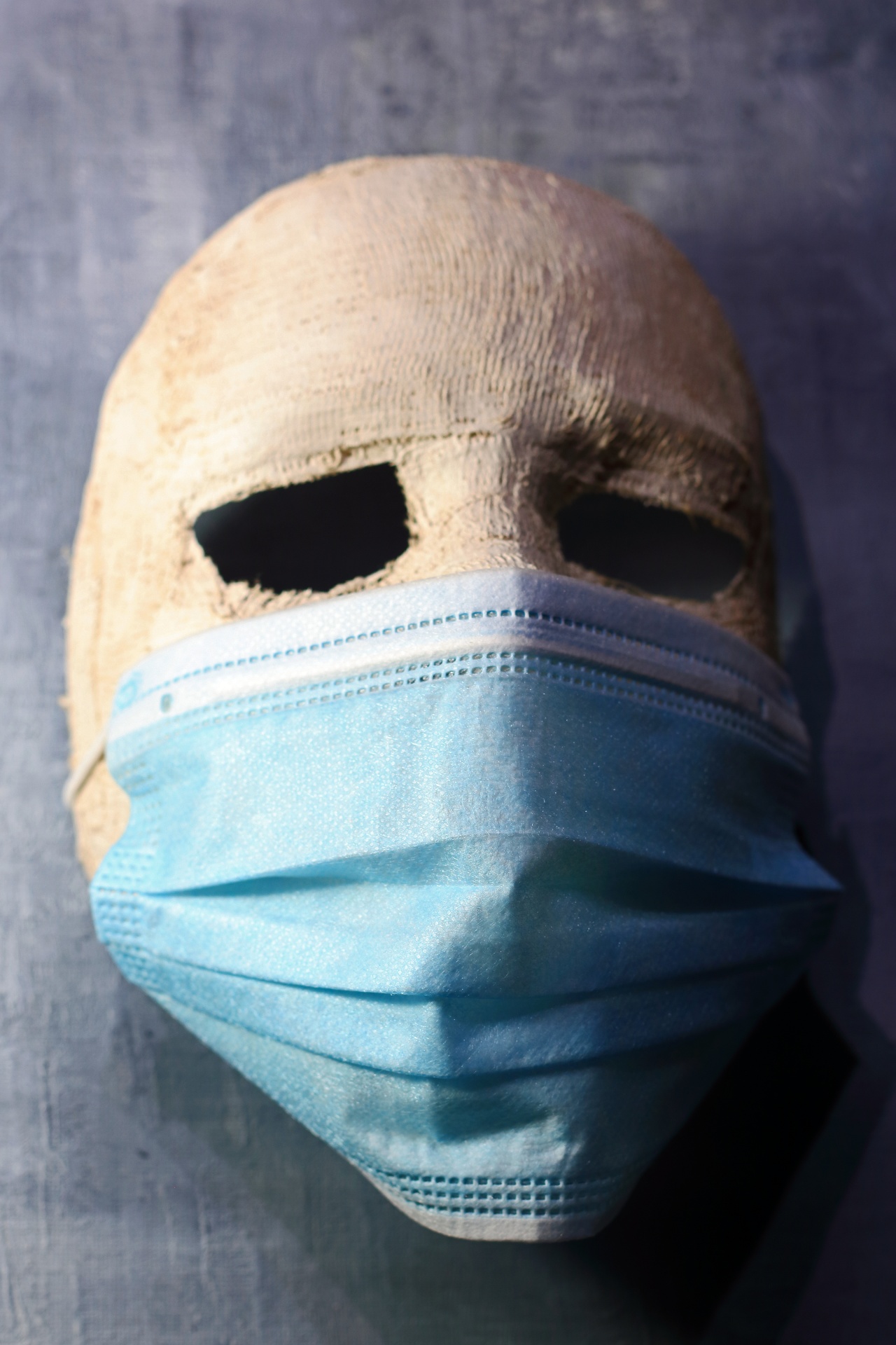 A Light Blue Surgical Face Mask