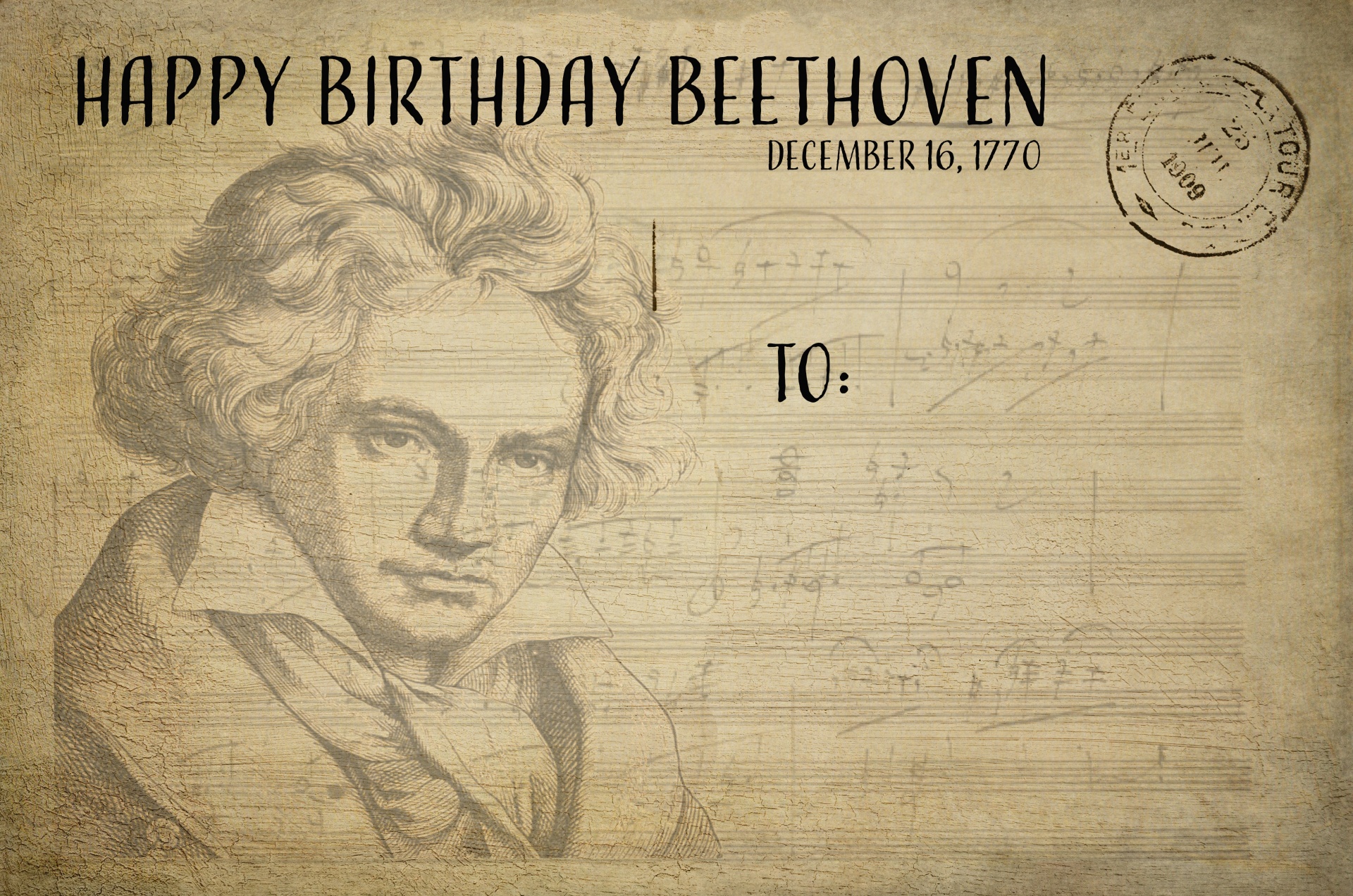 Beethoven Concerto Postcard