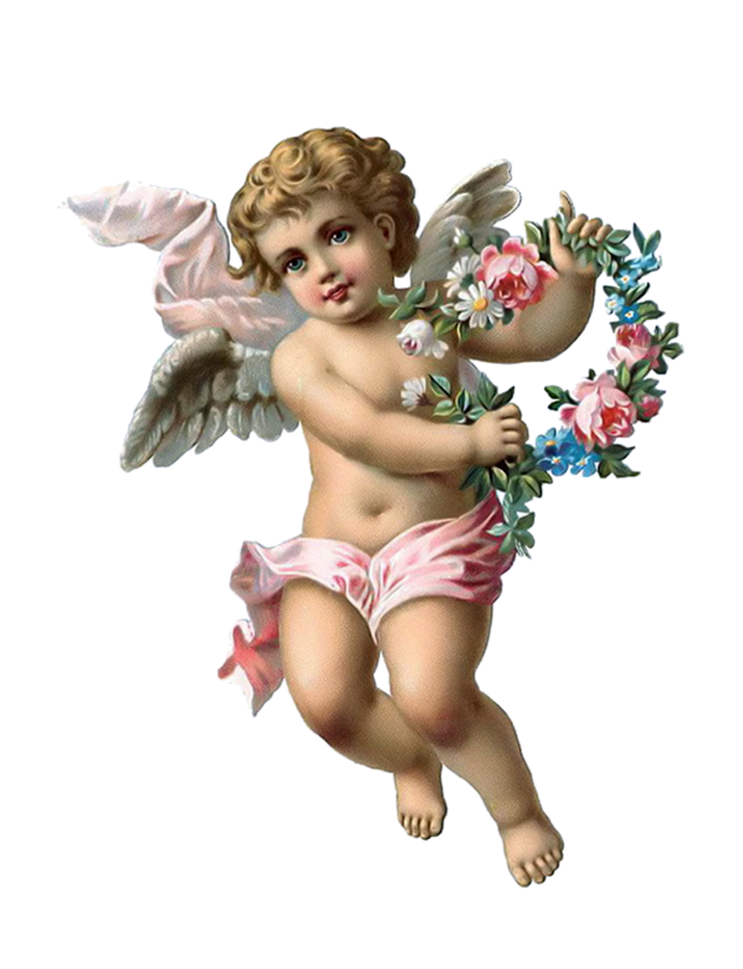 Clipart angel Christmas Christmas angel child vintage art hand painted illustration drawing decorative sticker with transparent background png consists of element of a public domain image
