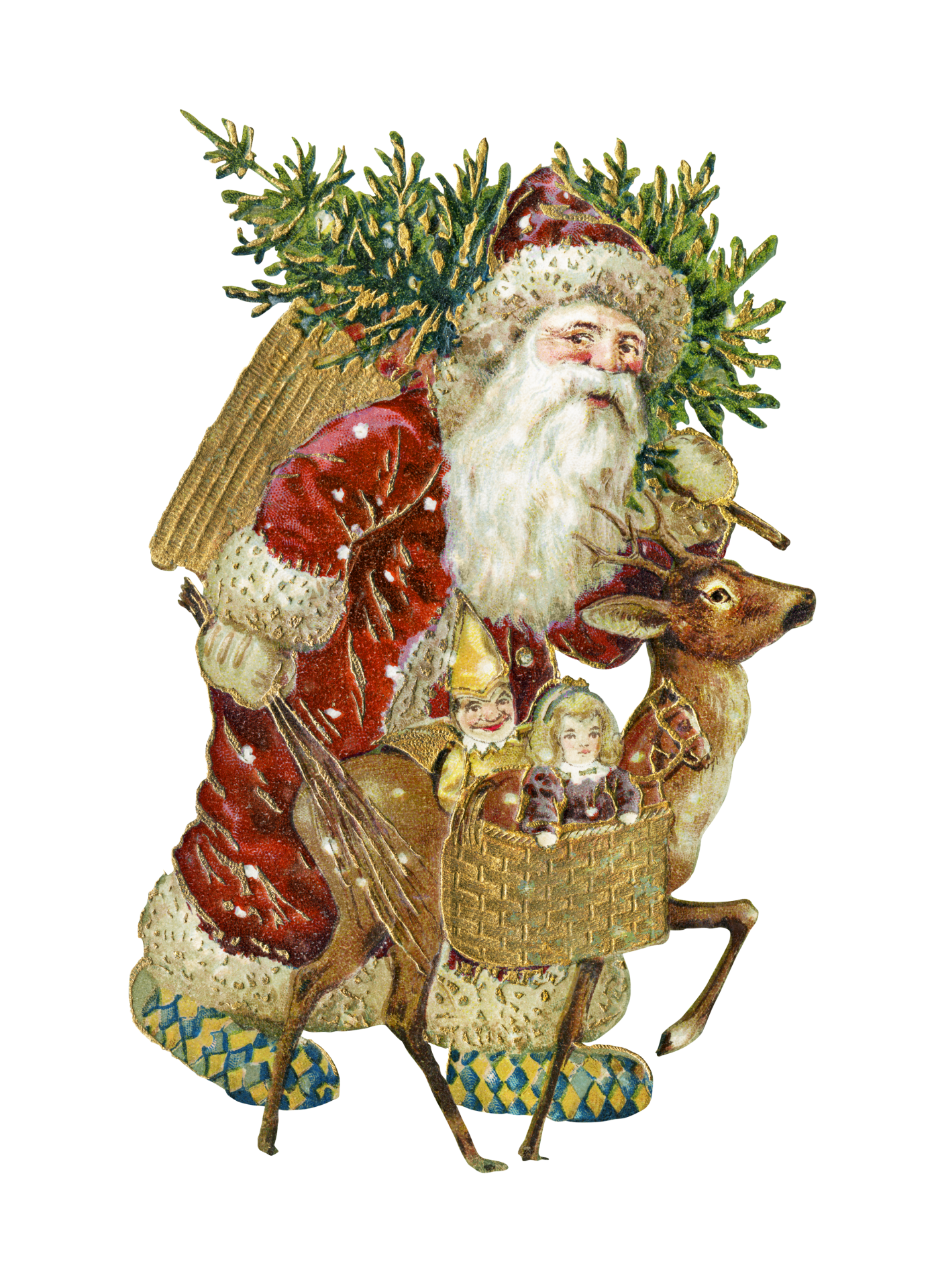 Clipart Christmas Santa Vintage