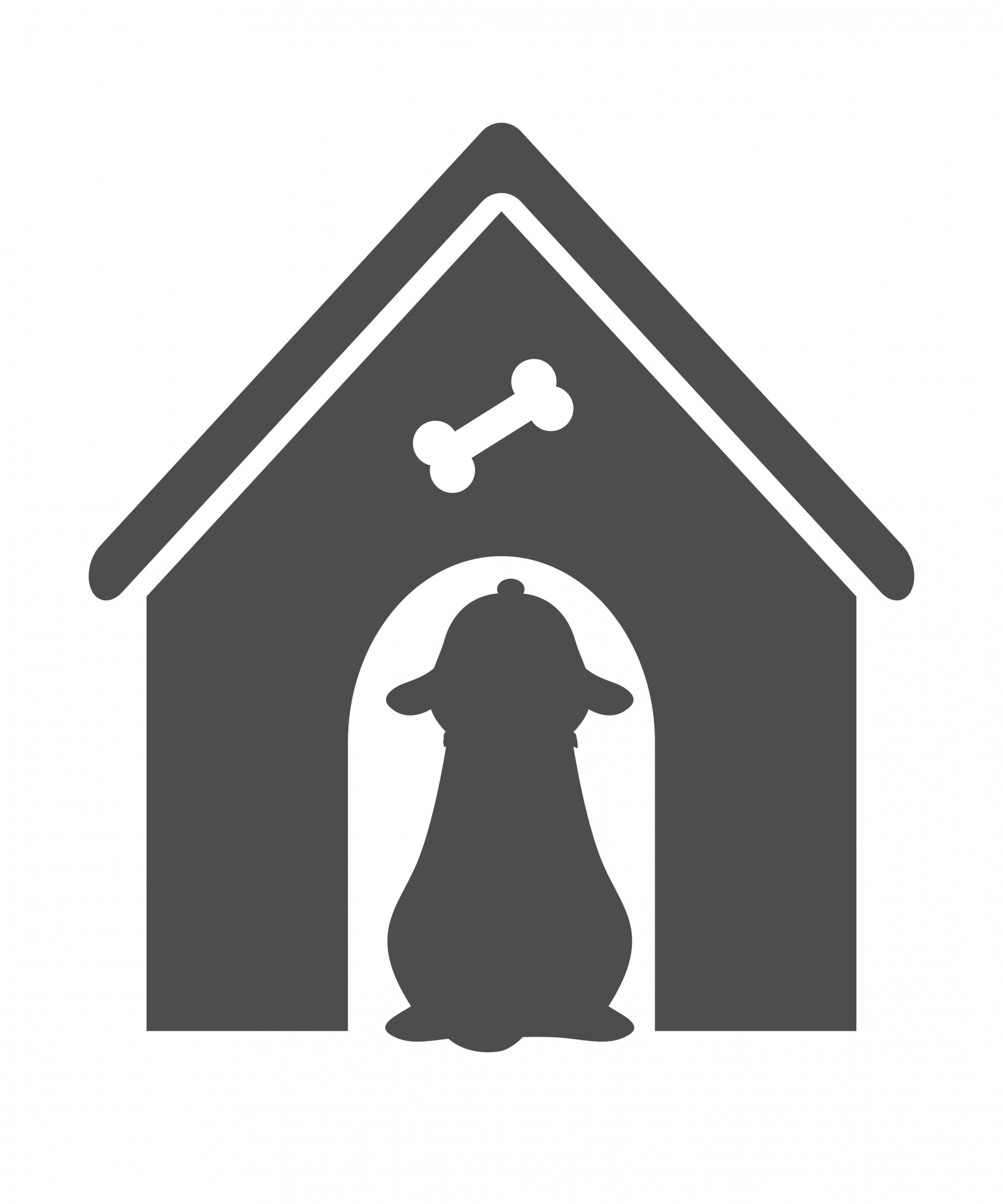 Dog Kennel Silhouette Clipart