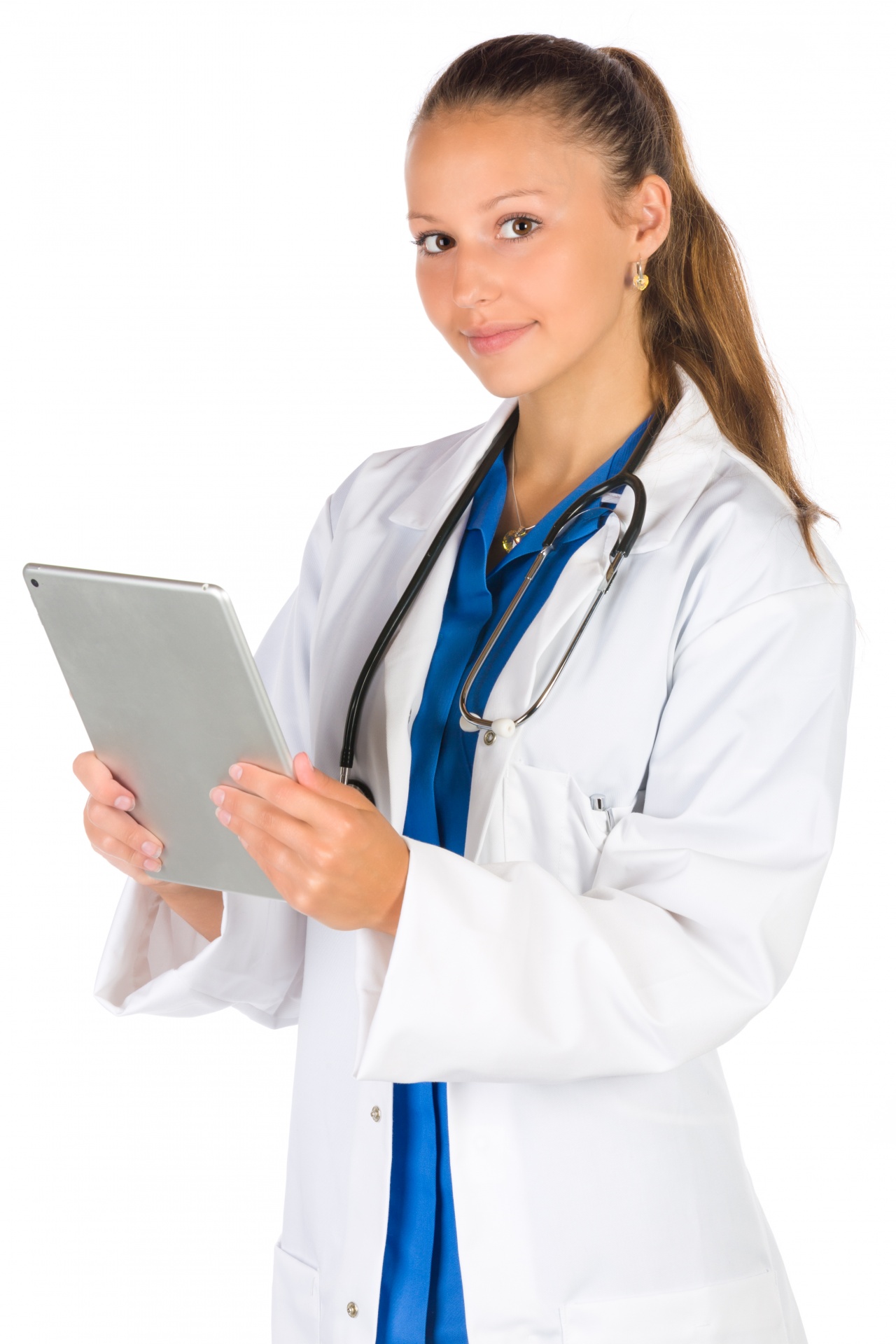 Female Doctor Holding A Tablet