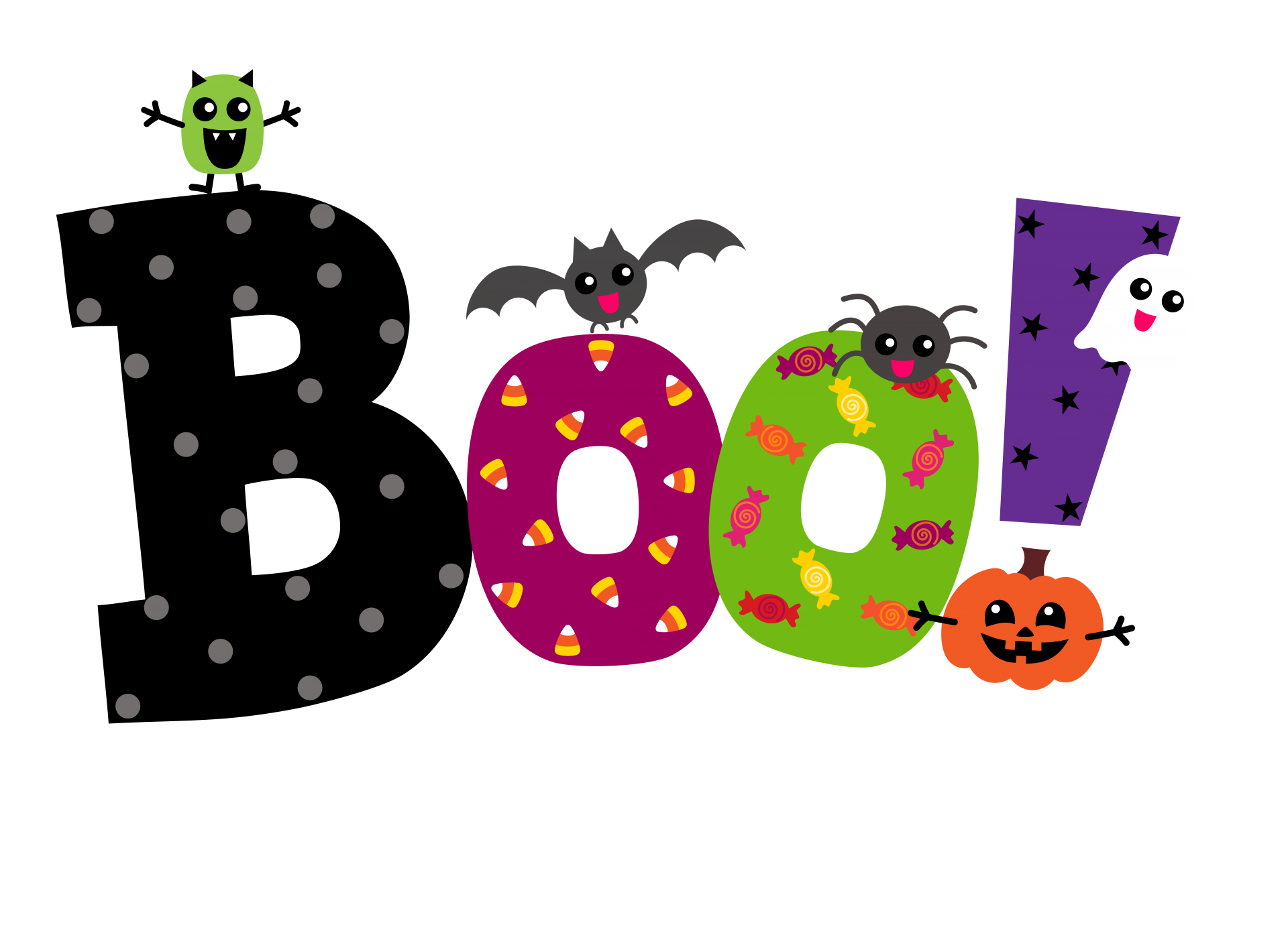 Halloween Boo Illustration