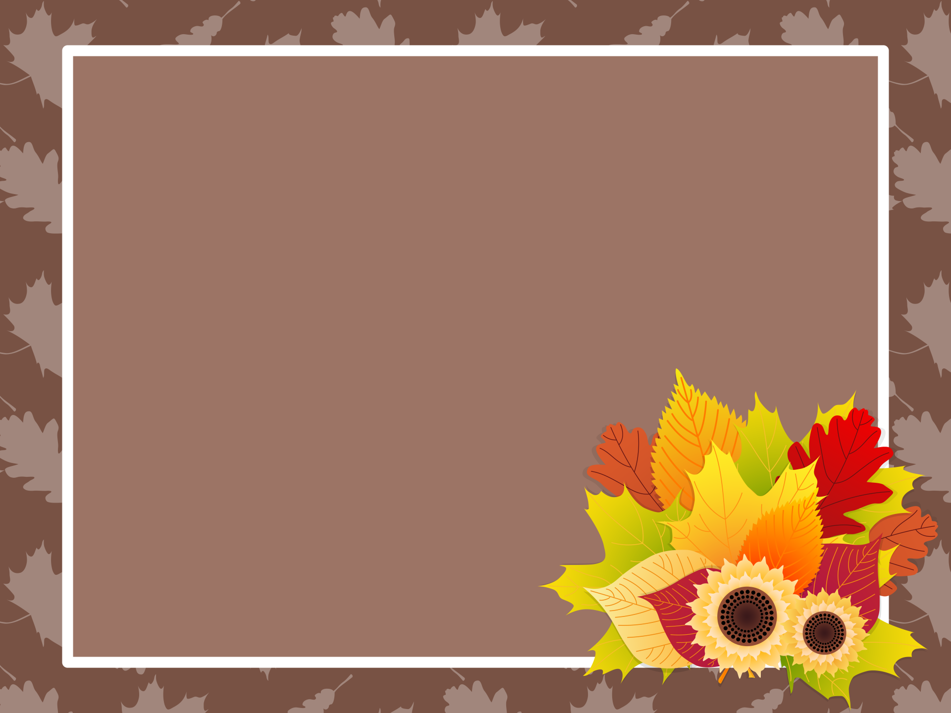 Brown Autumn Frame Illustration