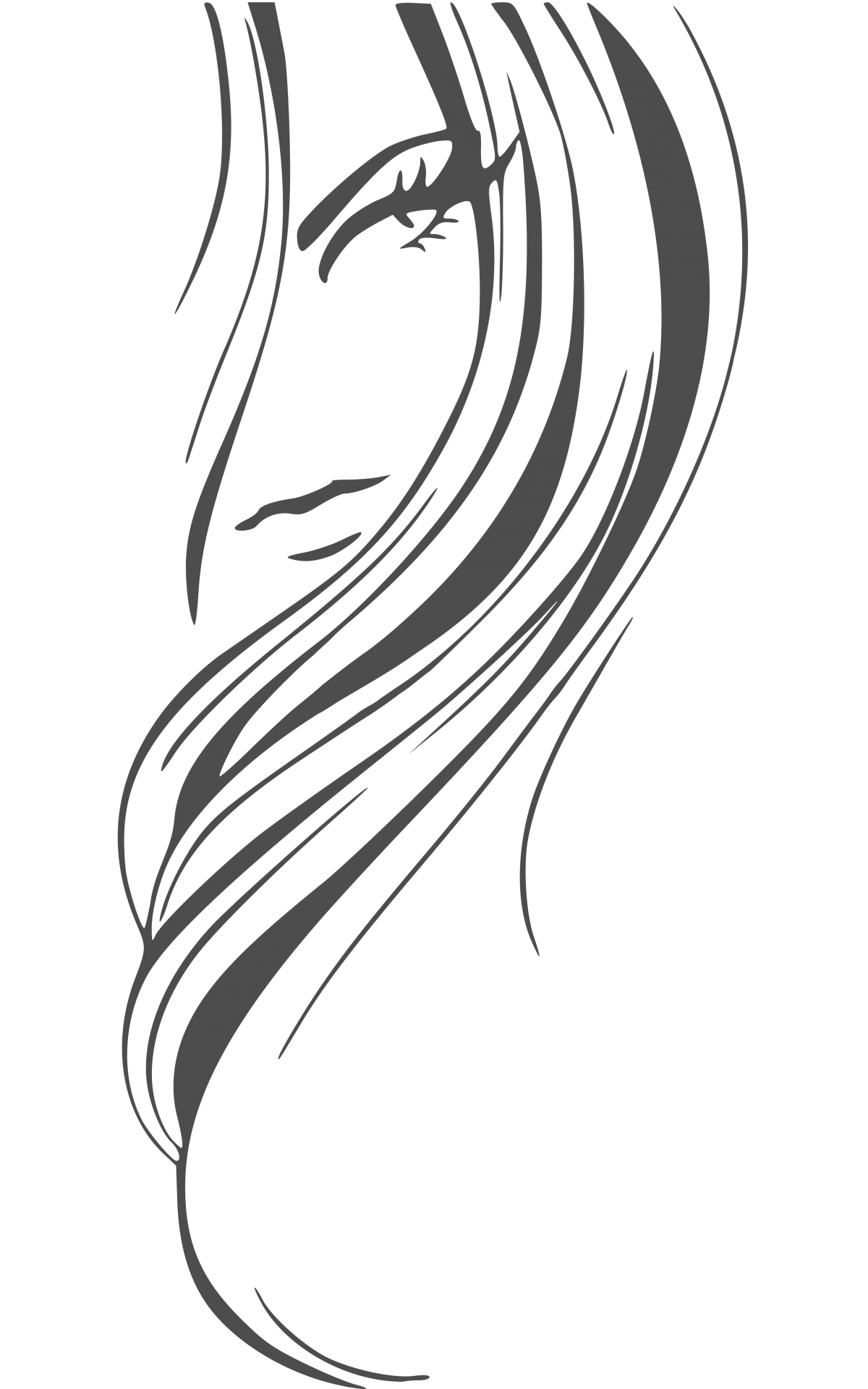 Woman Face Hair Illustration