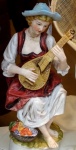 Antique Guitar Player Statuette