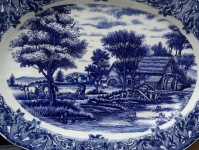 Antique Plate Countryside Scene