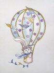 Balloon, Rabbit, Traveler, Bunny