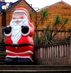 Big Santa Claus On A Bridge