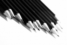 Black And White Pencils At An Angle
