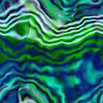 Blue Green Abstract Waves