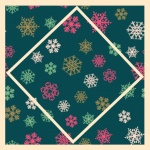 Diamond Snowflake Pattern Square