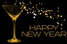 Drink Glass And Happy New Year