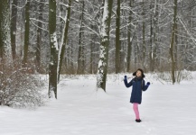 Girl, Woman, Snow, Winter, Portrait