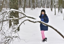 Girl, Woman, Snow, Winter, Portrait