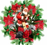 Vintage Christmas Santa Wreath