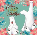 Christmas White Bear Greeting Card
