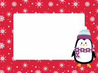 Christmas Penguin Frame