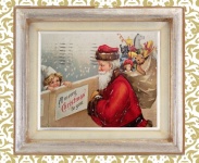 Vintage Santa And Child Christmas