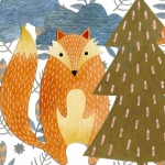 Folk Art Fox Christmas