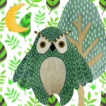 Folk Art Owl Illustration