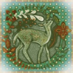 Folk Art Holiday Deer Art