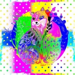 Colorful Quit Polka Dot Fox Art