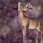 Vintage Deer Winter Holiday