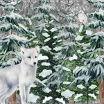 Winter White Wolf Pup