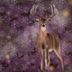Vintage Deer Winter Holiday